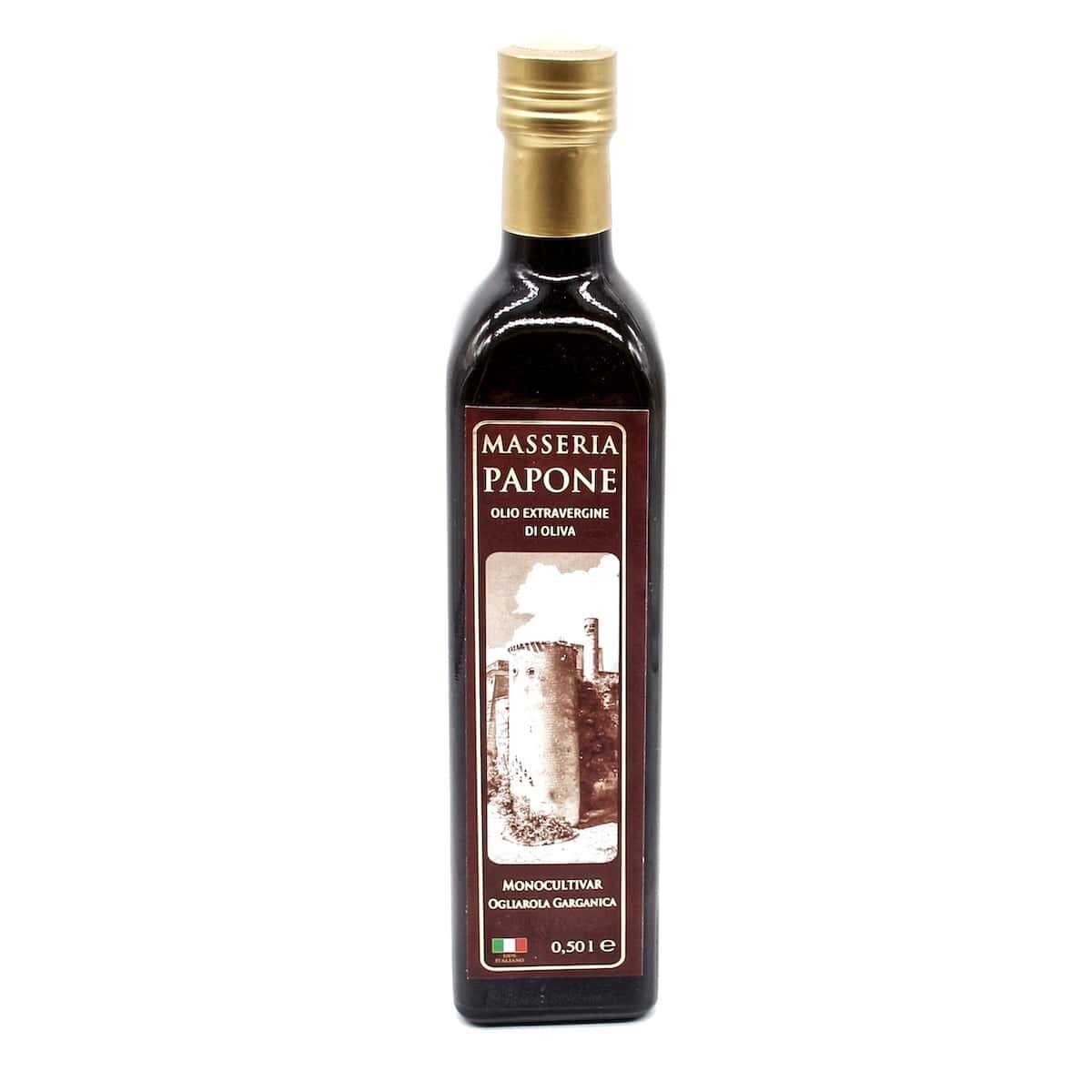 Bottiglia Olio Extravergine di oliva da 0,50 Litri 1 bottiglia da 0,50 olio evo Masseria Papone