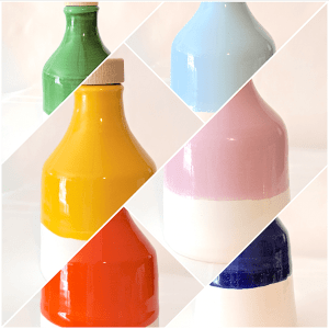 Orci in Ceramica con olio Extravergine 7 collage orci in ceramica colorati con olio extravergine