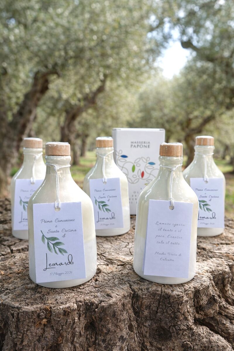 bomboniera gastronomica olio evo Cresima e comunione