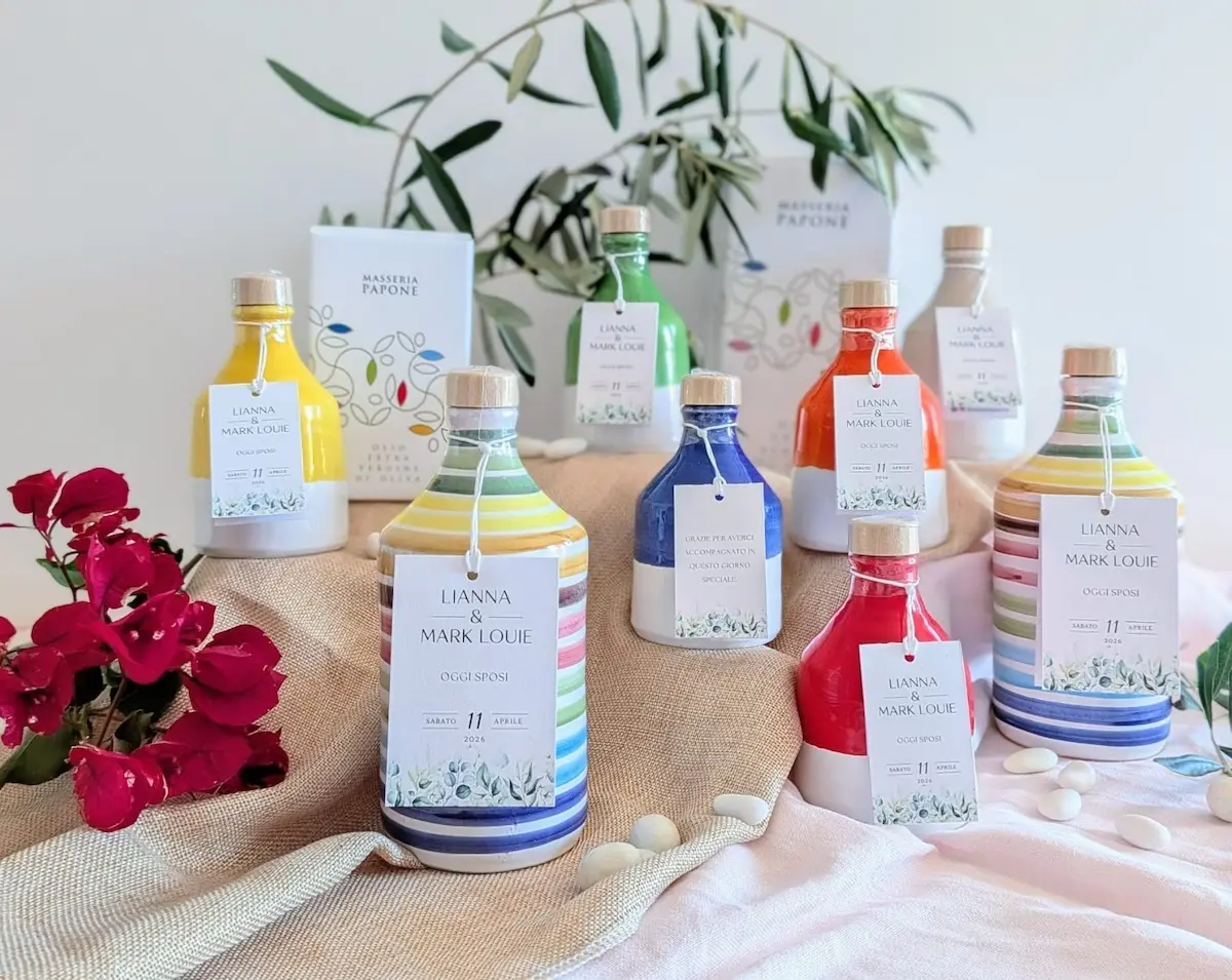 Bomboniere Matrimonio con Olio Extravergine Pugliese – Masseria Papone 13 Bomboniere gastronomiche con olio evo pugliese